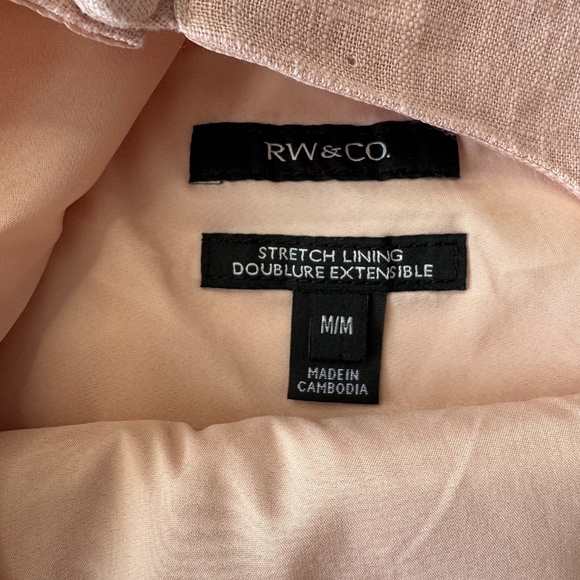 RW&Co. Women's Sleeveless LINEN Blend Mini Shift Dress Cottage Pink Size Medium - Picture 7 of 14